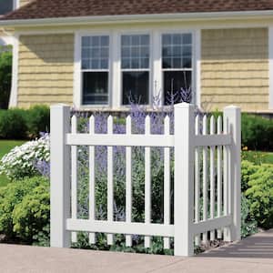 Chelsea 3 ft. x 3 ft. White Vinyl Spaced Picket Accent Fence Panel