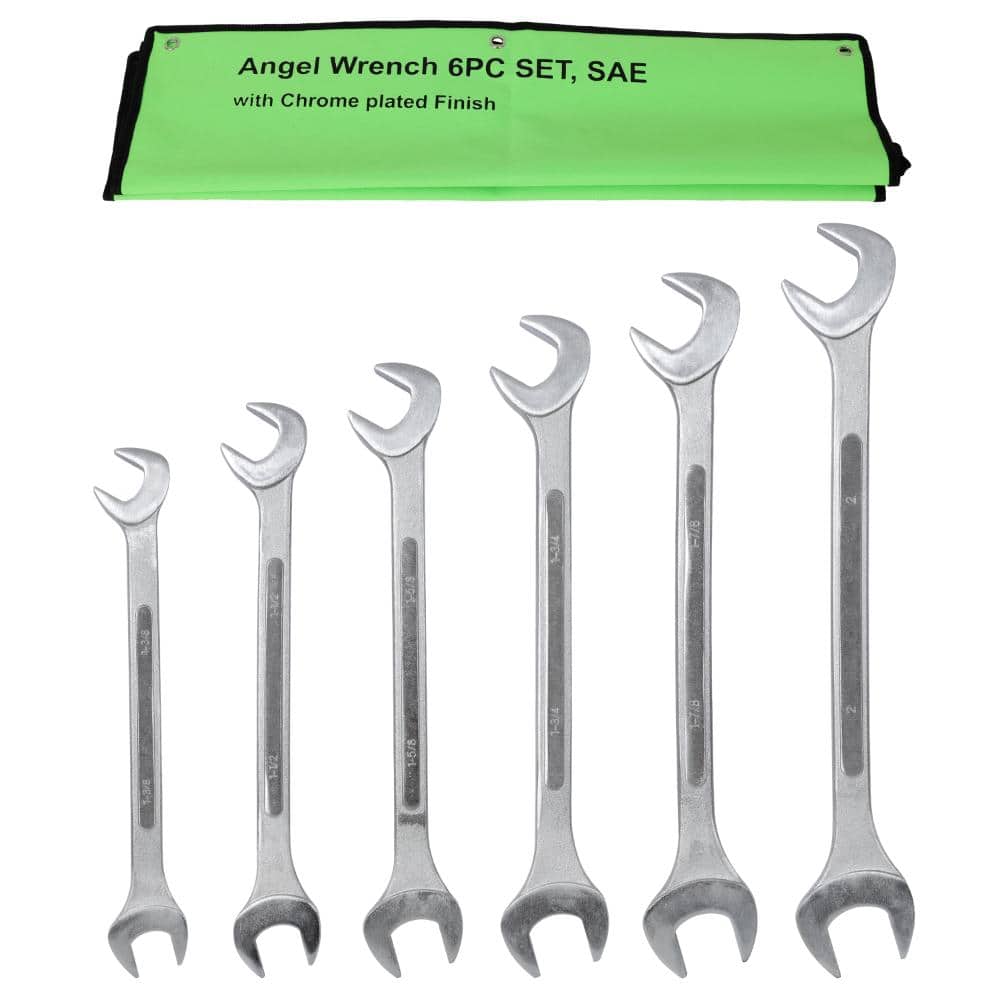 6-Piece SAE Jumbo Combination Angle Wrench Set,Extra Large 1-3/8 in. to 2 in. Chrome Plated Steel,Storage Pouch price history on PriceWatchPro