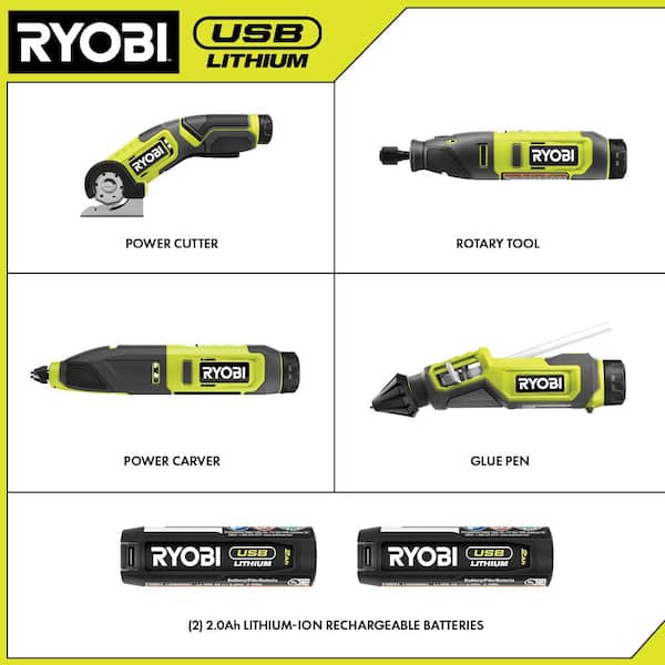 RYOBI USB Lithium Hot Wire Foam Cutter Kit with 2.0 Ah Battery
