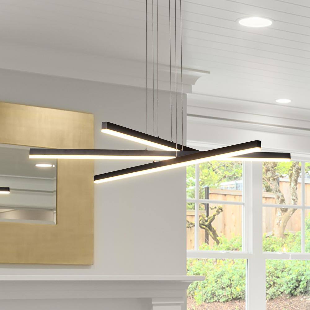 Sirius 40" Black Aluminum LED Pendant Light