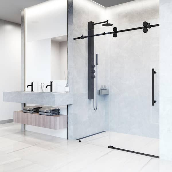 VIGO Elan Adjustable Frameless Sliding Shower Door