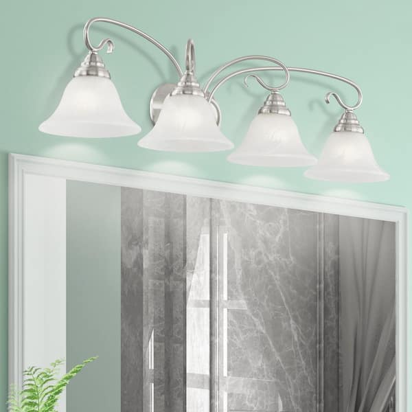 AVIANCE LIGHTING Garrett 4 Light Brushed Nickel Bath Vanity Light