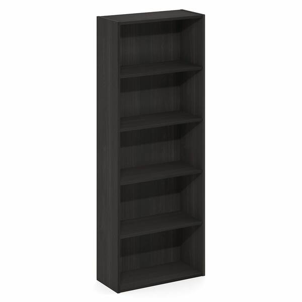 Furinno Basic 43.66 in. Tall Espresso Wood 5-Shelf Bookcase Furinno Basic 43.66 in. Tall Espresso Wood 5-Shelf Bookcase