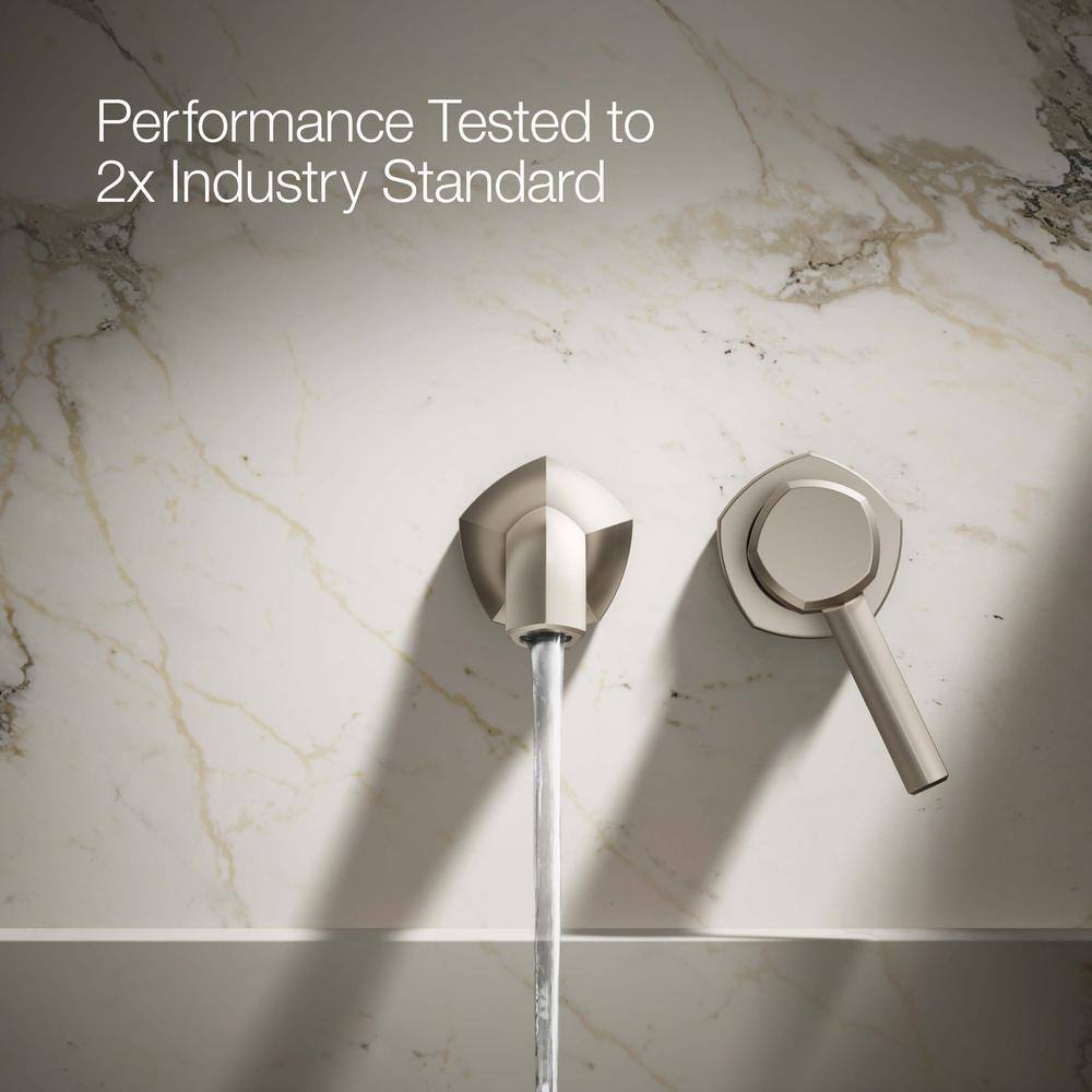 Occasion 8.63" Vibrant Brushed Nickel Wall-Mount Bathroom Faucet Spout