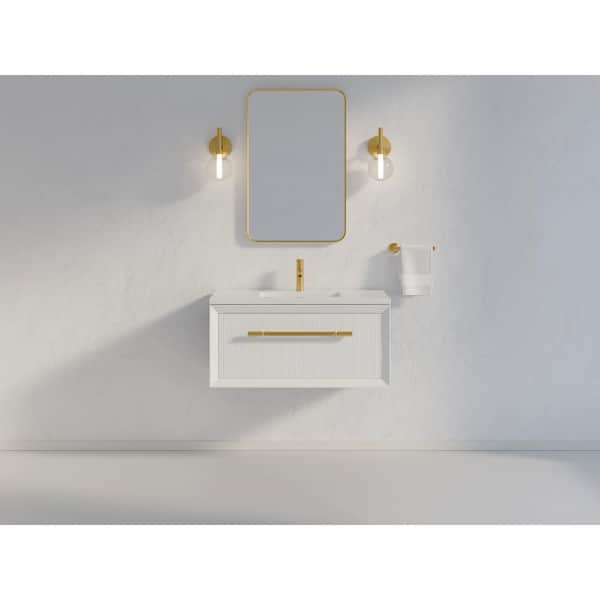 KOHLER Enivo 37 in. W x 22.4 in. D x 17 in. H Bathroom Vanity Cabinet without Top in White