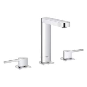 Plus 8 in. Widespread 2-Handle Bathroom Faucet with Flow Control in Starlight Chrome