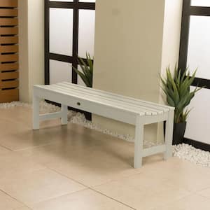 Lehigh 5 ft. 2-Person Whitewash Recycled Plastic Outdoor Picnic Bench
