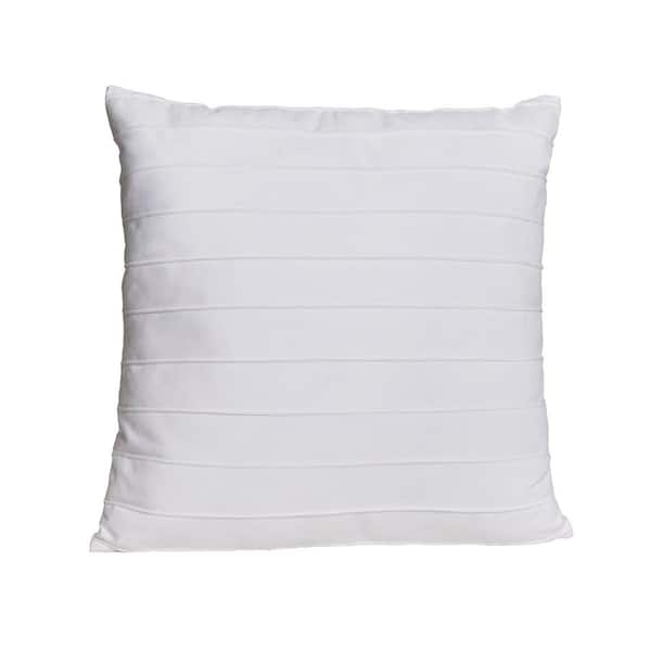 Stratton Home Decor White Velvet Pillow
