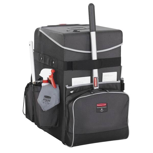 Rubbermaid 16.5 in. x 14.3 in. x 25 in., 60 lb. Capacity Dark Gray Large Executive Quick Cart Telescopic Handle