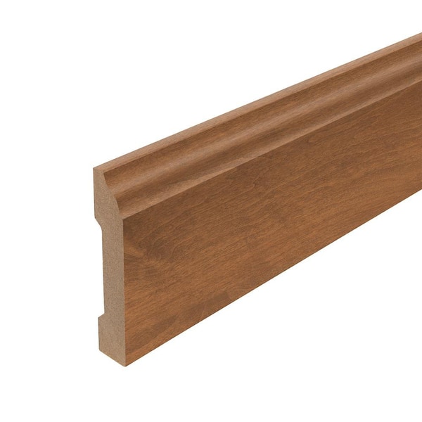 PERFORMANCE ACCESSORIES Sienna 0.62 in. T x 3.3 in. W x 94.5 in. L Textured Wood Look Laminate Moulding/Trim Base Molding