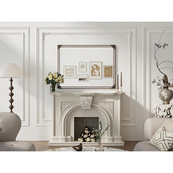 KeonJinn 48 in. H x 36 in. W Framed Rectangular Vintage Mirror