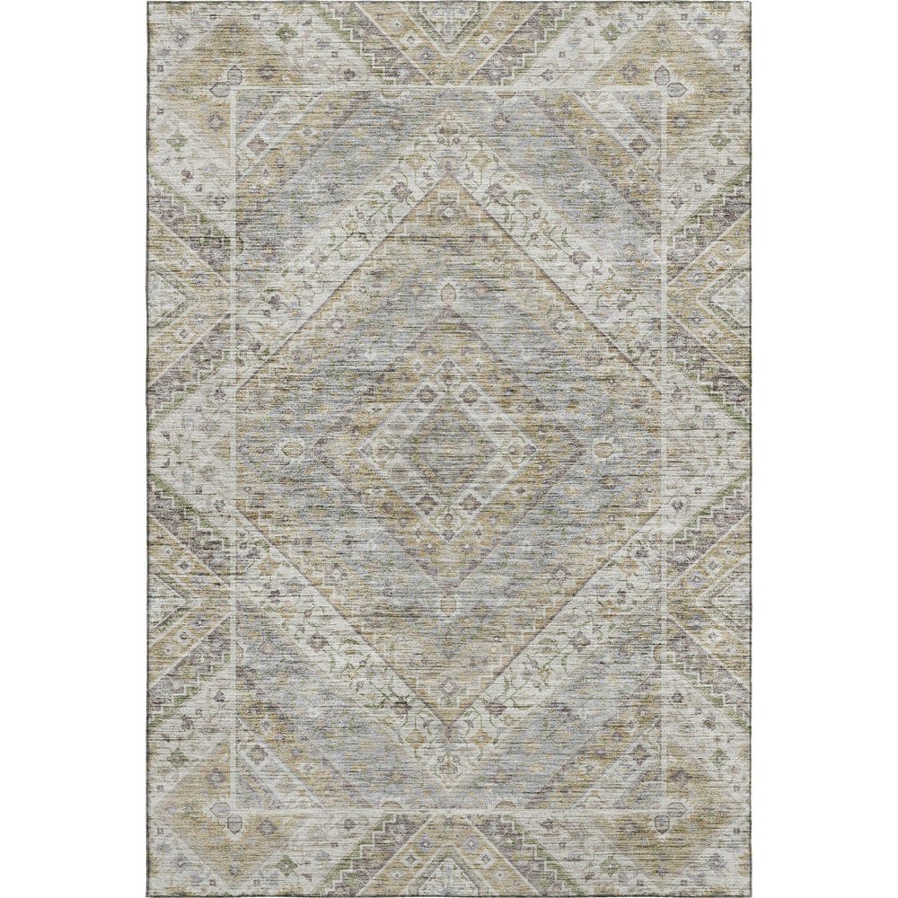 Mayfield Premium Machine Washable Abstract AMF2195 Ivory 5 ft. x 7 ft. 6 in. Area Rug price history on PriceWatchPro