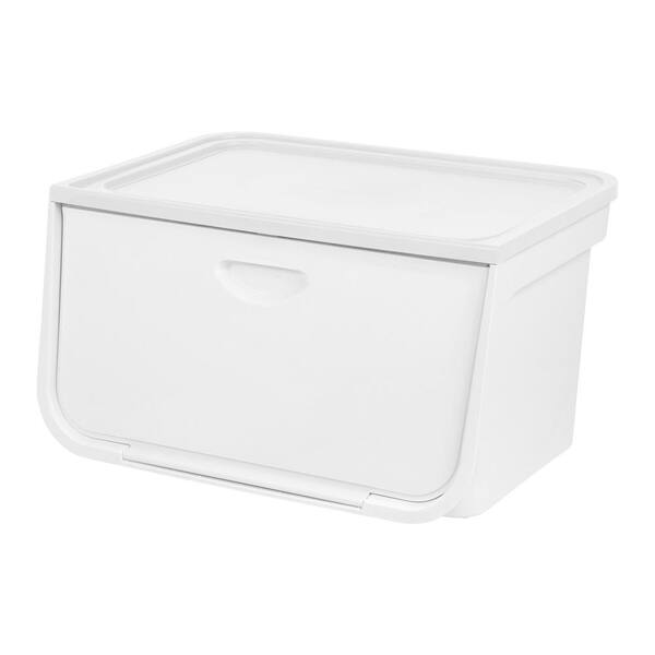 IRIS 49 Qt. Large Flap Storage Box in White