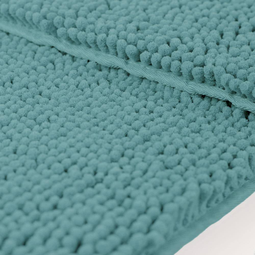 Marine Blue Plush Chenille 17 x 24 Bath Mat