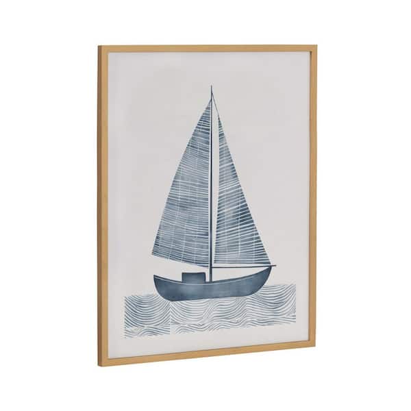 Gallery Nautical Blue Sailboat by the Creative Bunch Studio Gold Framed Art Print 16 in. x 20 in.
