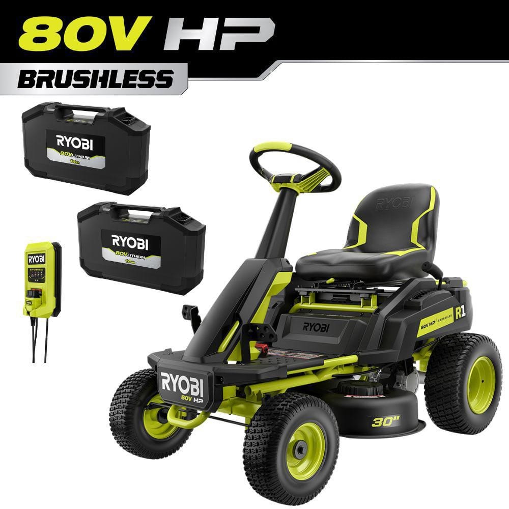 RYOBI R1 80V HP Brushless Battery Cordless Electric 30 in. Riding