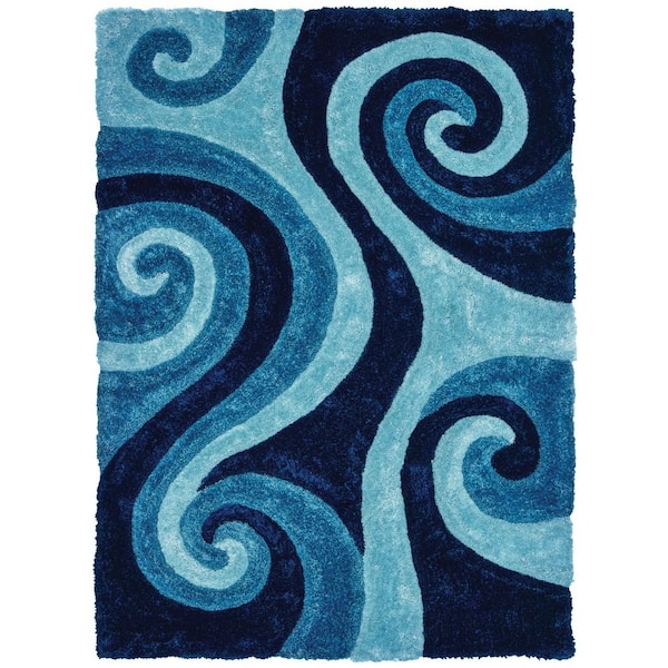 United Weavers Finesse Chimes Blue 7 ft. 10 in. x 10 ft. 6 in. Area Rug