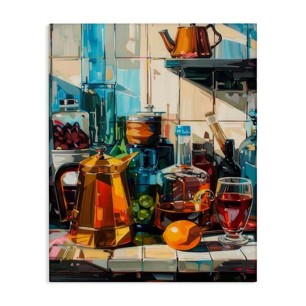 Stupell Industries Kitchen Counter Cocktails by LSR Design Studio Unframed Food Graphic Art Print 20 in. x 16 in.