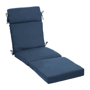 Oceantex 21 in. x 72 in. Outdoor Chaise Lounge Cushion in Ocean Blue