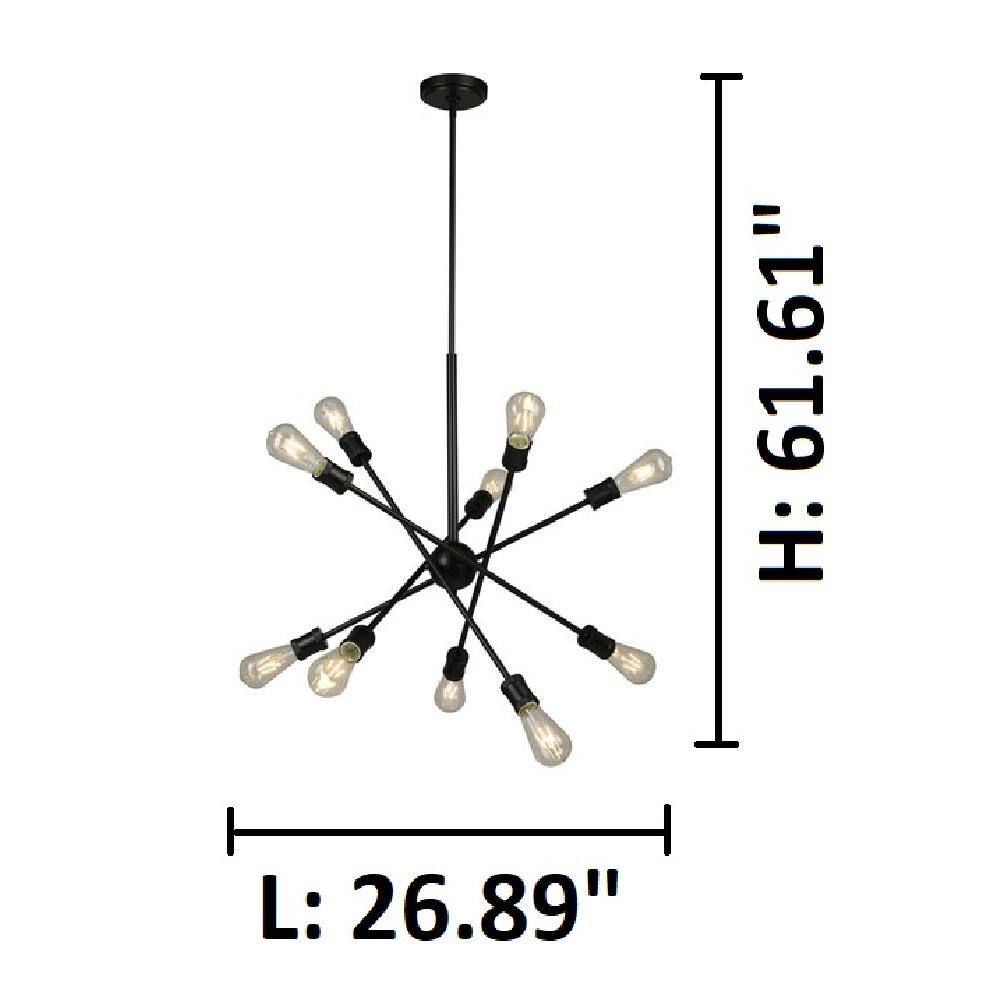 Vintage Loft Aged Brass & Black Globe Pendant Light