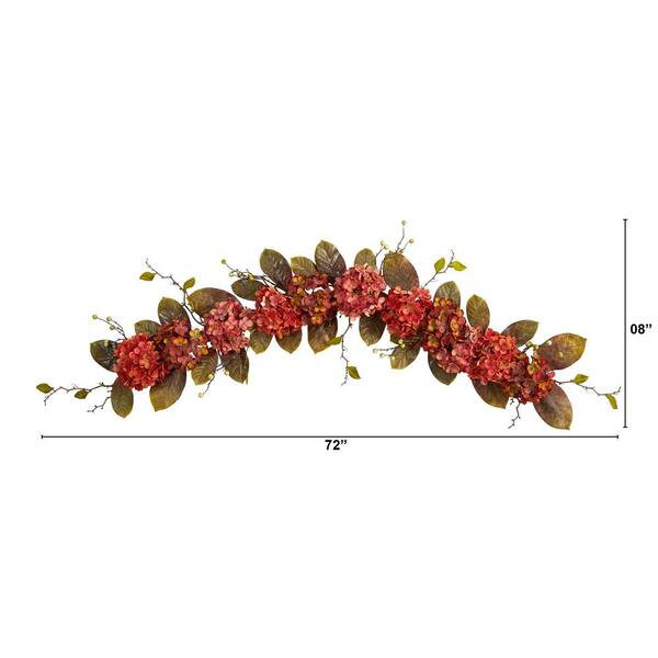 6’ Autumn Magnolia Leaf With Berries Artificial Garland Incredibly Realistic 