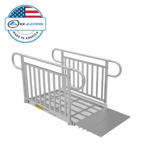 PATHWAY 3G 4 ft. Ramp Kit with Expanded Metal Surface and Vertical Picket Handrails