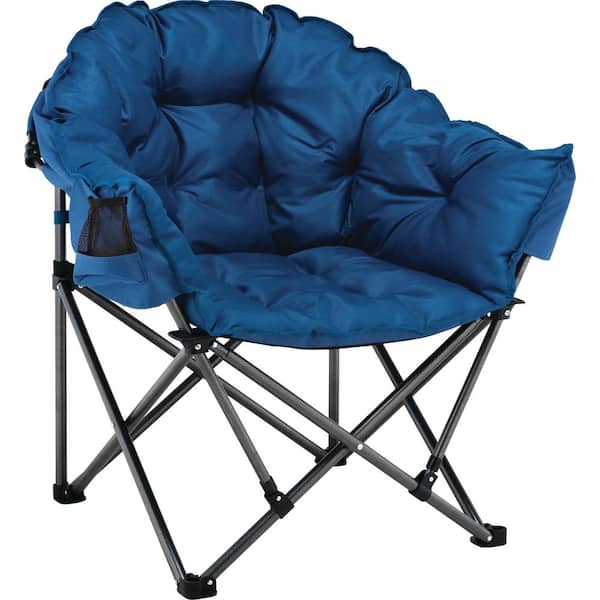 Blue Padded Club Chair Fc 332xl The, Patio Folding Chairs Home Depot