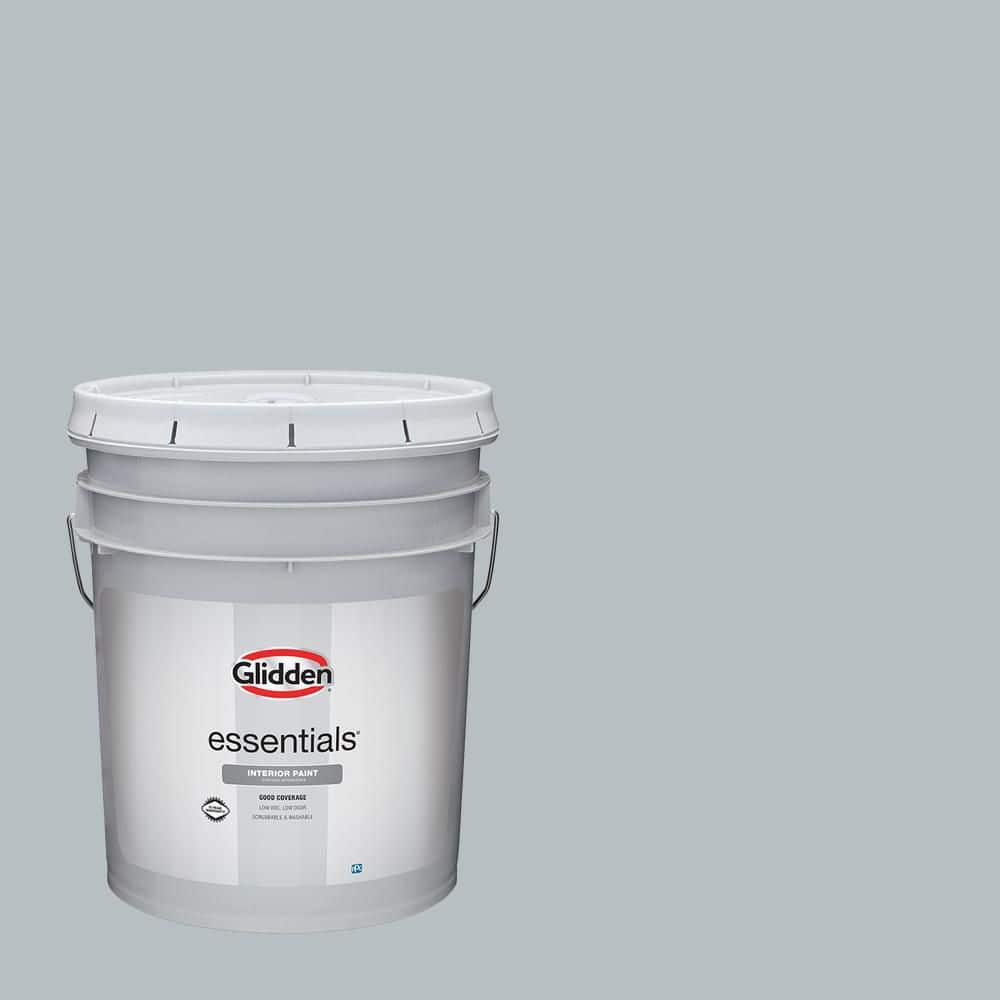 Glidden Essentials 5 gal. PPG1012-4 Gray Frost Flat Interior Paint