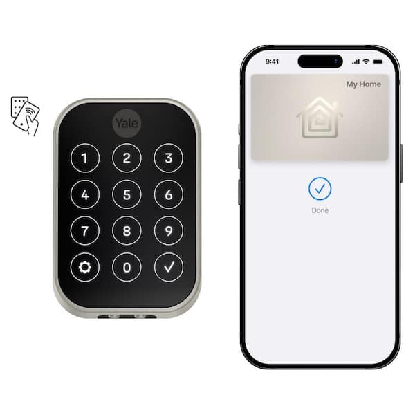 Yale Assure Lock 2-Plus with Home Keys and Wi-Fi; Satin Nickel Single Cylinder Deadbolt