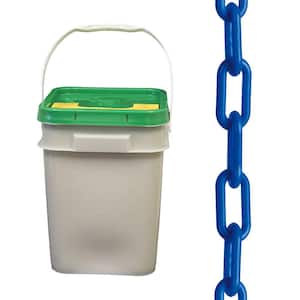 1.5 in. (#6, 38 mm) x 300 ft. Pail Blue Plastic Chain