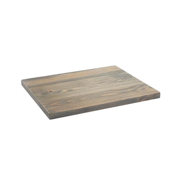 PIPE DECOR 22 in. x 18 in. x 1.25 in. Riverstone Grey Restore End Table Wood Top