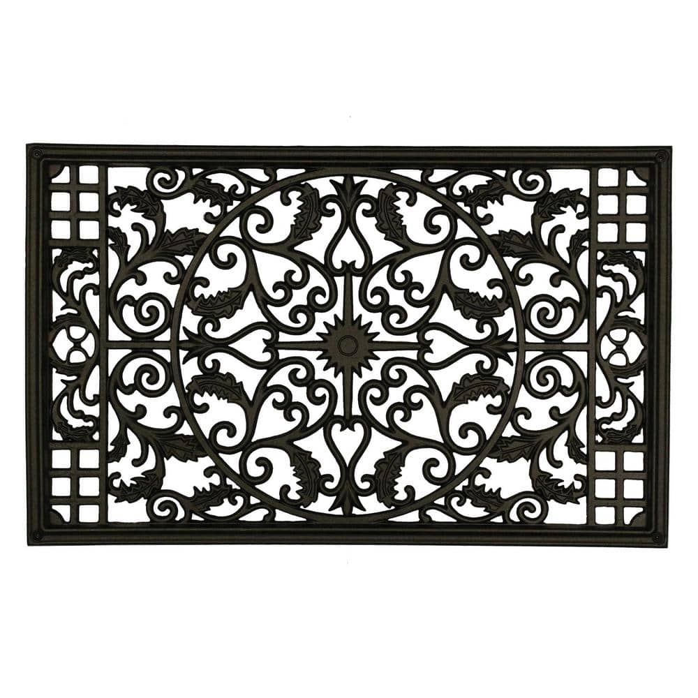 15 in. x 24 in. Black Cast Aluminum Rectangular Insert for Wooden Gate or Fence price history on PriceWatchPro