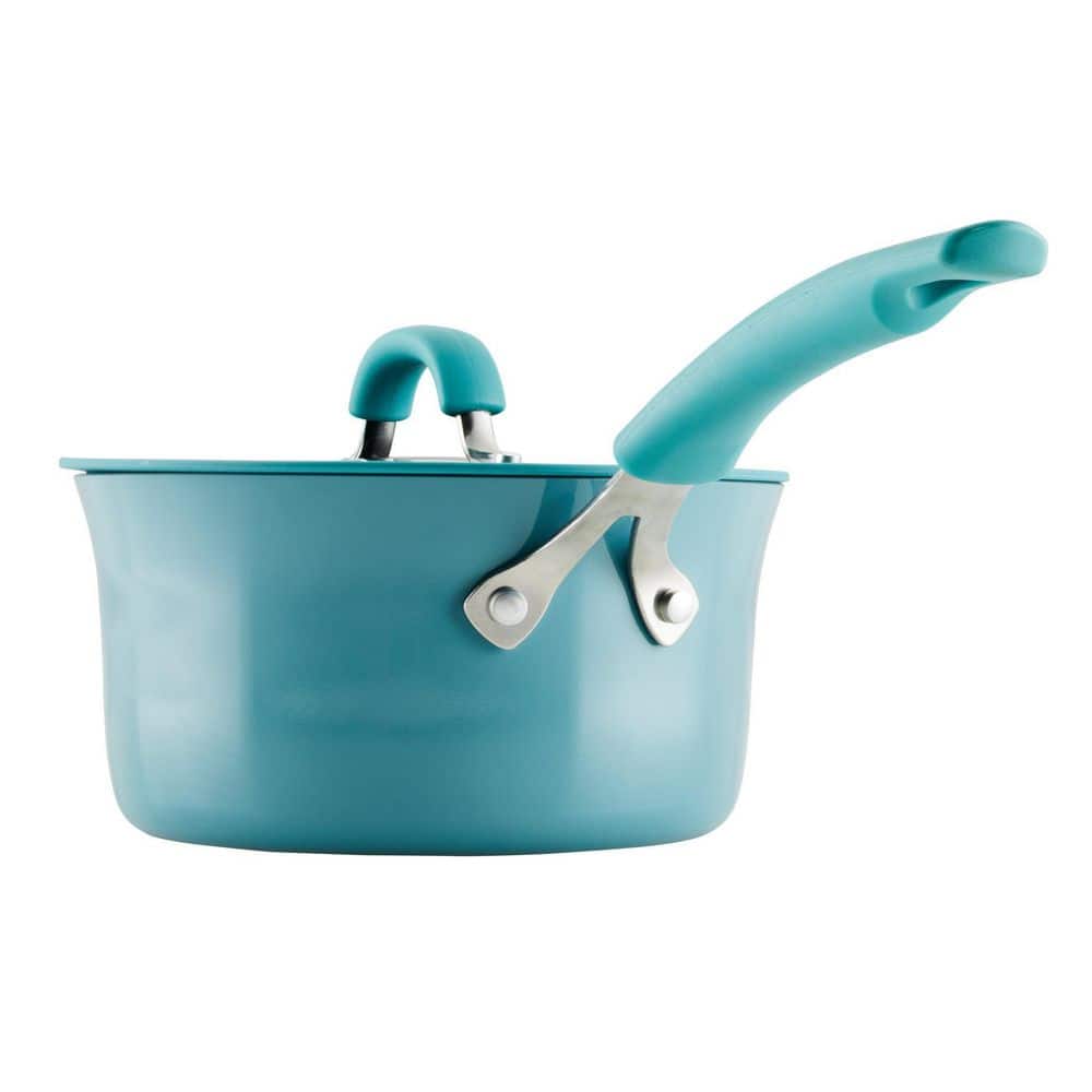 Agave Blue Nonstick Aluminum 10-Piece Cookware Set