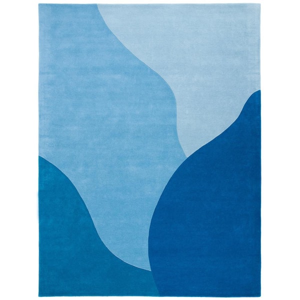 Fifth Avenue Blue 10 ft. x 14 ft. Geometric Abstract Area Rug