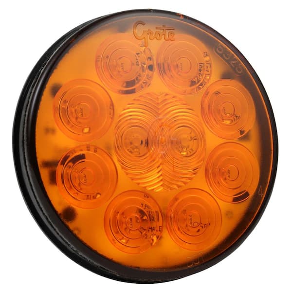 Grote SuperNova 4 in. 10-Diode Pattern LED Stop Tail Turn Light - Grommet Mount, Male Pin, Auxiliary Turn, 24V