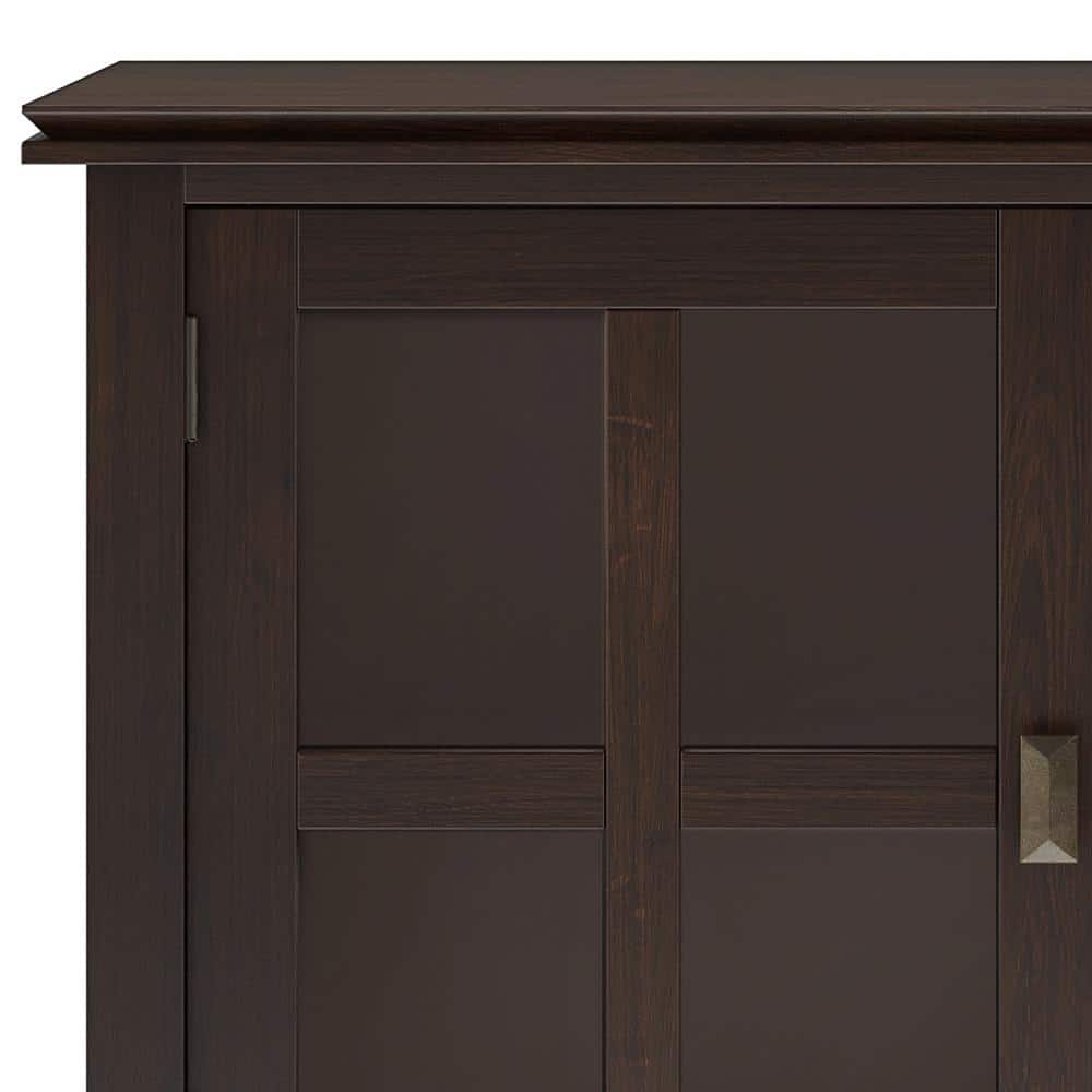 Artisan Dark Chestnut Brown Solid Wood Sideboard Buffet