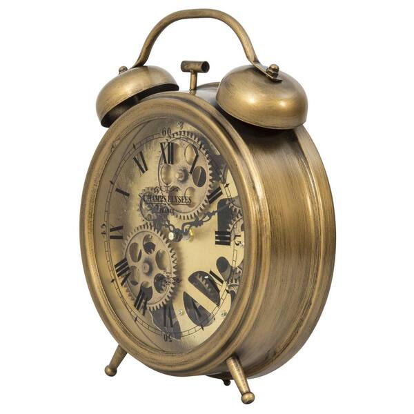 Brass Antique Desk Clock Nautical Binnacle Helmet Home Décor Vintage Clocks  Gift