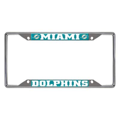 NFL - Miami Dolphins Chromed Stainless Steel License Plate Frame