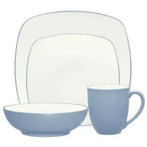 Colorwave Ice 4-Piece (Light Blue) Stoneware Square Place Setting, Service for 1