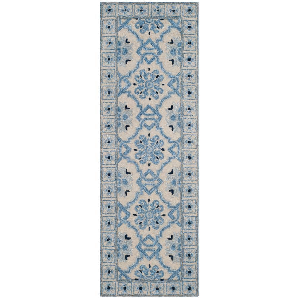 Bella 2 ft. x 15 ft. Ivory/Blue Oriental Runner Rug price history on PriceWatchPro