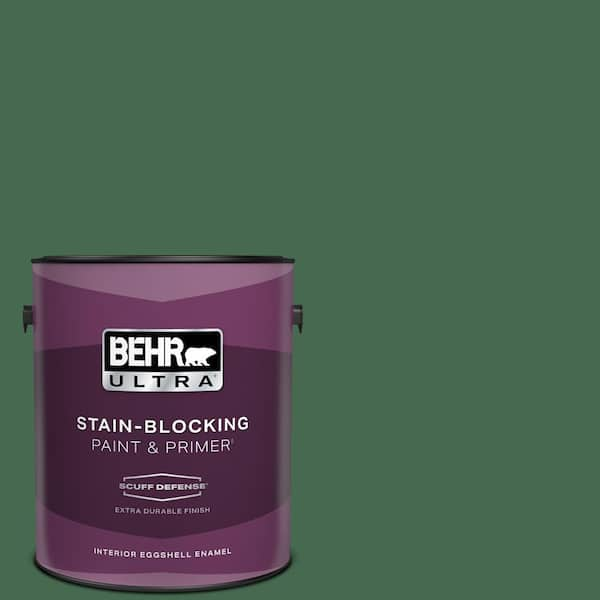 BEHR ULTRA 1 gal. #M410-7 Perennial Green Extra Durable Eggshell Enamel Interior Paint & Primer