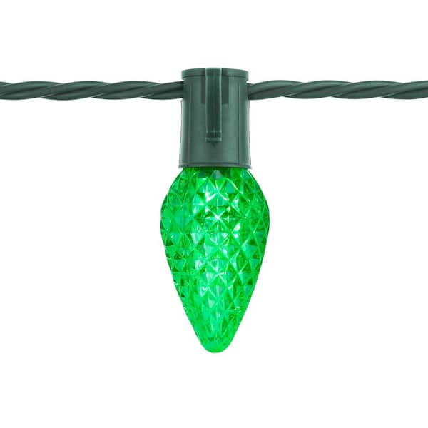 100 Count Multi-Colored Faceted Steady Lit Super-Bright C9 LED Lights