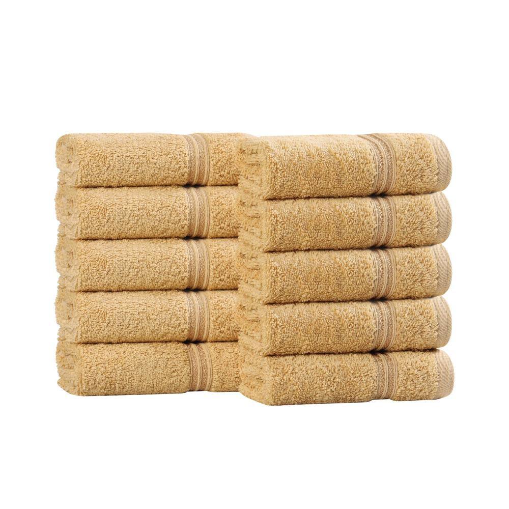 Heritage 10-Piece Gold Solid Egyptian Cotton Face Towel Set price history on PriceWatchPro