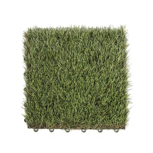 1 ft. x 1 ft. Square Artificial Grass Turf Panels Interlocking Flooring Tiles (Pack of 9 Tiles)