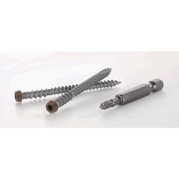 FastenMaster 2-1/2 in. Brown Torx Trim Head TrapEase Composite