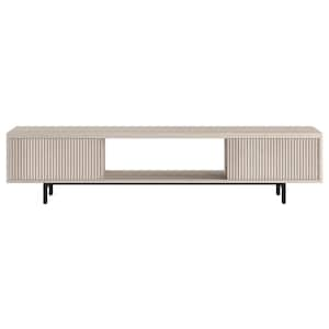 Lucien 69.63 in. Alder White TV Stand Fits TV's up to 78 in.