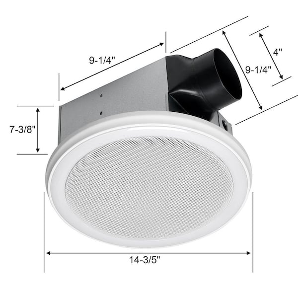 Bluetooth bathroom best sale speaker fan light