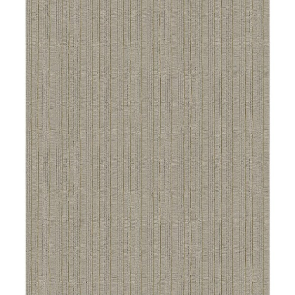 Decorline Kinsley Coffee Textured Stripe Strippable Roll (Covers 57.8 sq. ft.)