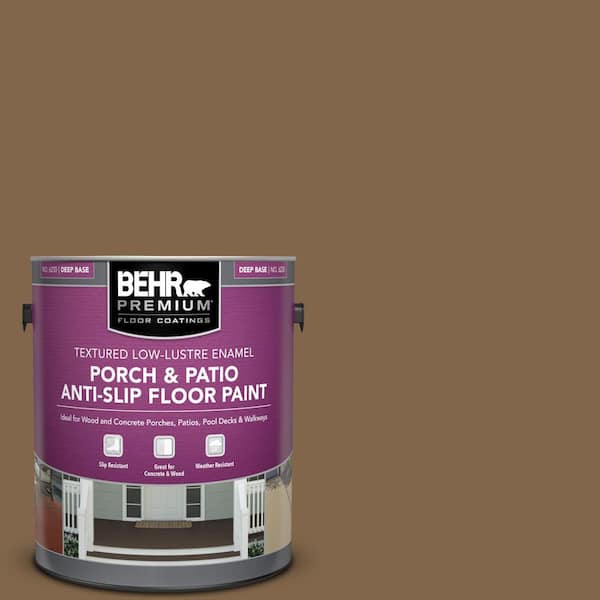 BEHR PREMIUM 1 gal. #SC-109 Wrangler Brown Textured Low-Lustre Enamel Interior/Exterior Porch and Patio Anti-Slip Floor Paint