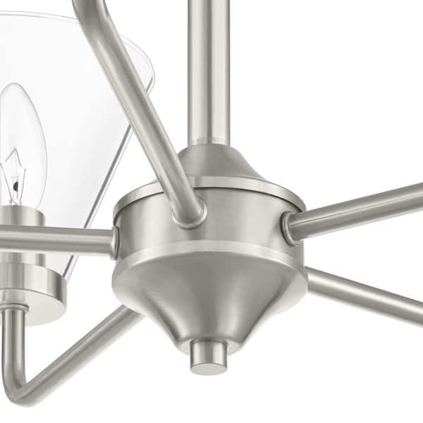 Hampton Bay Myles 5-Light Reversible Chandelier Brushed Hampton Bay Myles 5-Light Reversible Chandelier Brushed